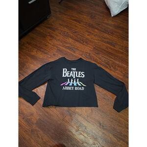 The Beatles Abbey Road Long Sleeve Crop Shirt size S